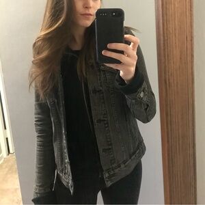 Levi's Washed Black Denim Trucker Jacket